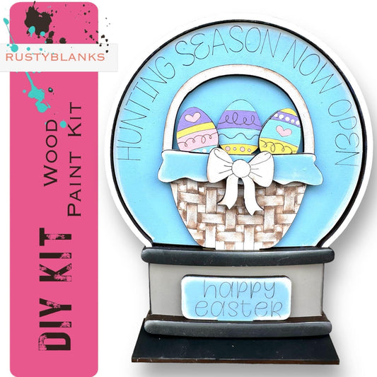 Happy Easter Insert for Snow Globe DIY Interchangeable Decor, Gift for Her - RusticFarmhouseDecor