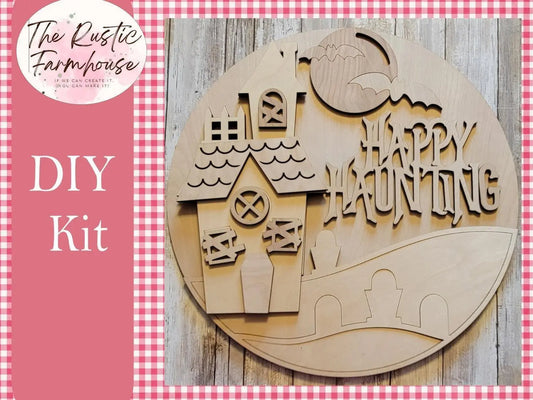 Happy Haunting Door Hanger - RusticFarmhouseDecor