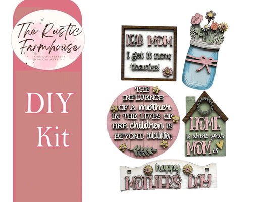 Happy Mother's Day Interchangeable Inserts for our Window or House DIY Kit - RusticFarmhouseDecor