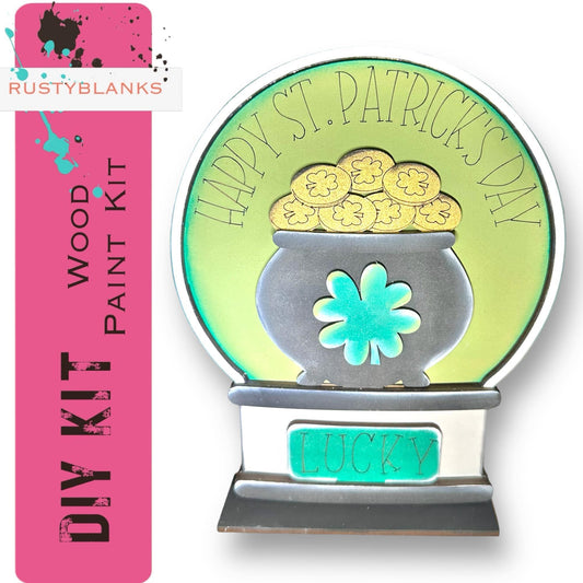 Happy St Patrick's Day Insert for Snow Globe DIY Interchangeable Decor, Gift for Her - RusticFarmhouseDecor