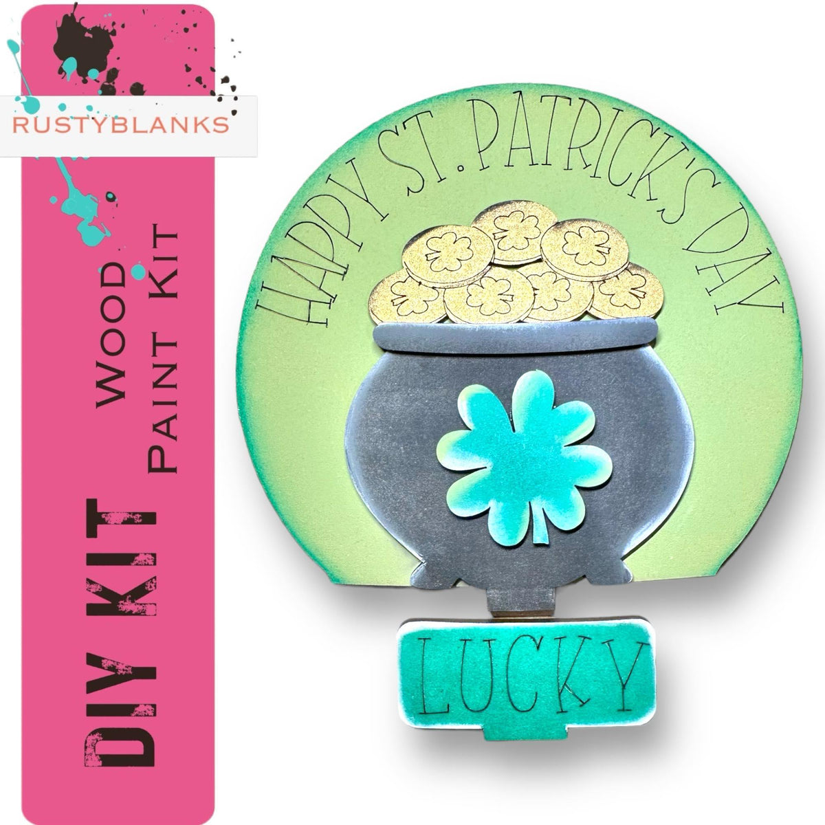 Happy St Patrick's Day Insert for Snow Globe DIY Interchangeable Decor, Gift for Her - RusticFarmhouseDecor