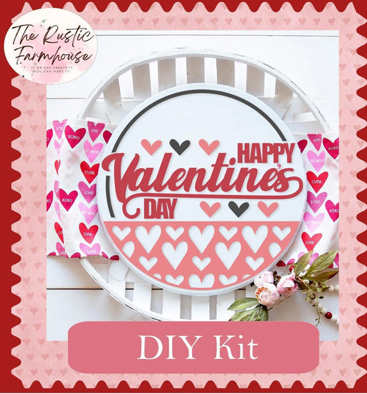 Happy Valentines Day Door Hanger DIY - RusticFarmhouseDecor