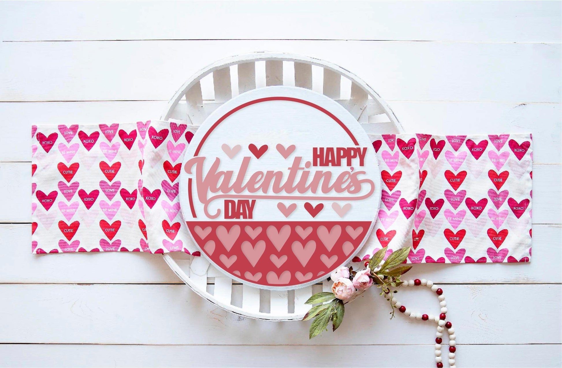 Happy Valentines Day Door Hanger DIY - RusticFarmhouseDecor