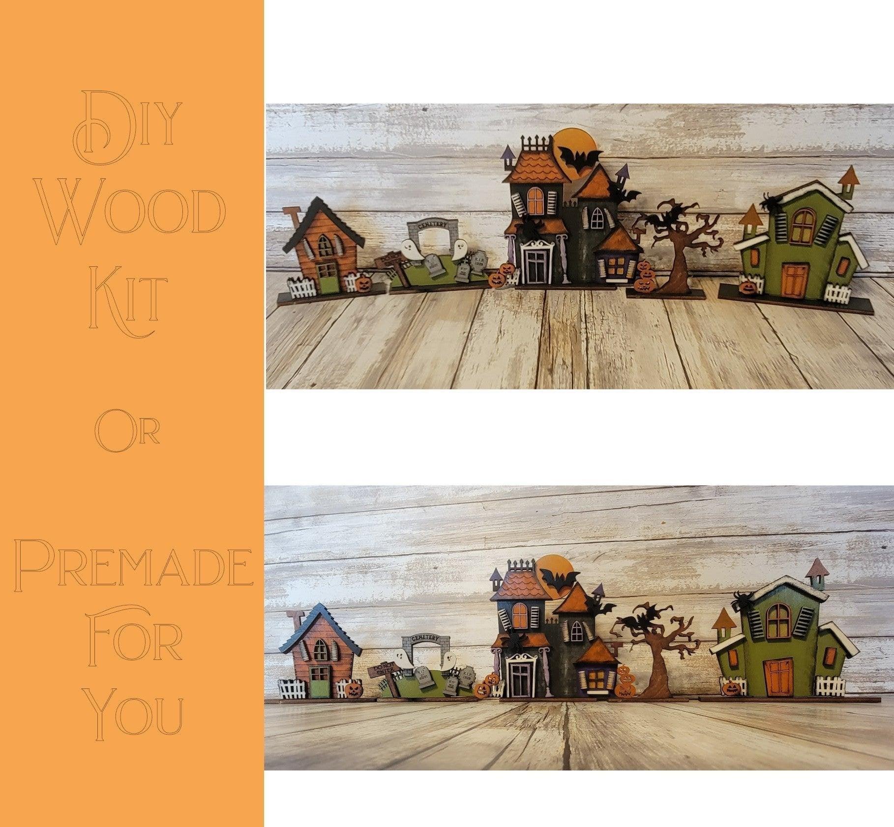 Haunted Halloween Village Tabletop Decor - RusticFarmhouseDecor