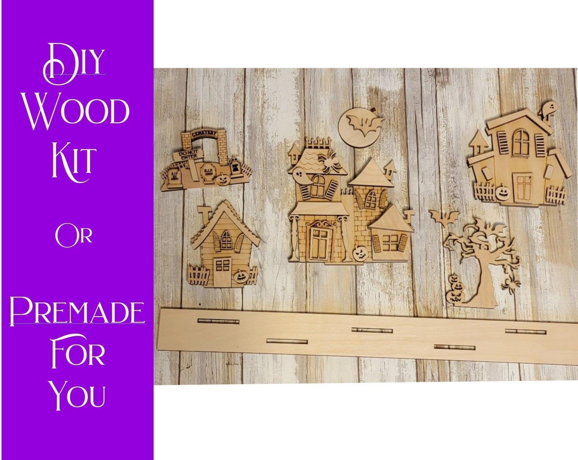 Haunted Halloween Village Tabletop Decor - RusticFarmhouseDecor