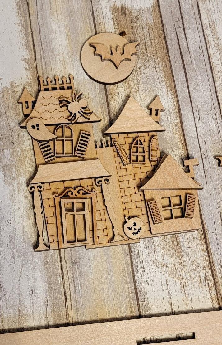 Haunted Halloween Village Tabletop Decor - RusticFarmhouseDecor
