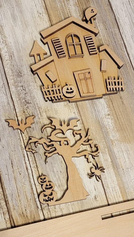 Haunted Halloween Village Tabletop Decor - RusticFarmhouseDecor