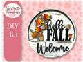 Hello Fall Insert for Welcome sign, DIY Door decor, 11 inch Door hanger, DIY Interchangeable door hanger insert , Welcome Door Hanger - RusticFarmhouseDecor