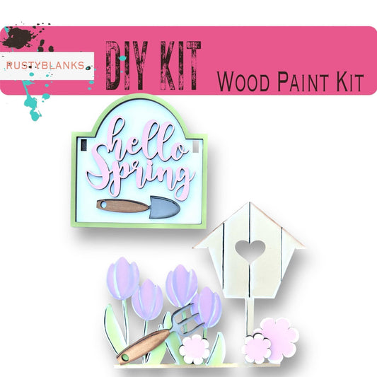 Hello Spring Add On Inserts for our Mini Interchangeable Post - RusticFarmhouseDecor