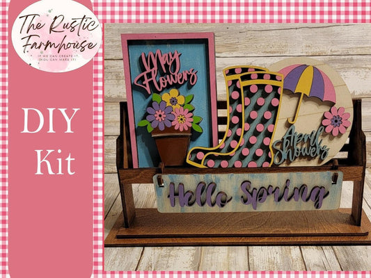 Hello Spring Wagon Insert Set - RusticFarmhouseDecor