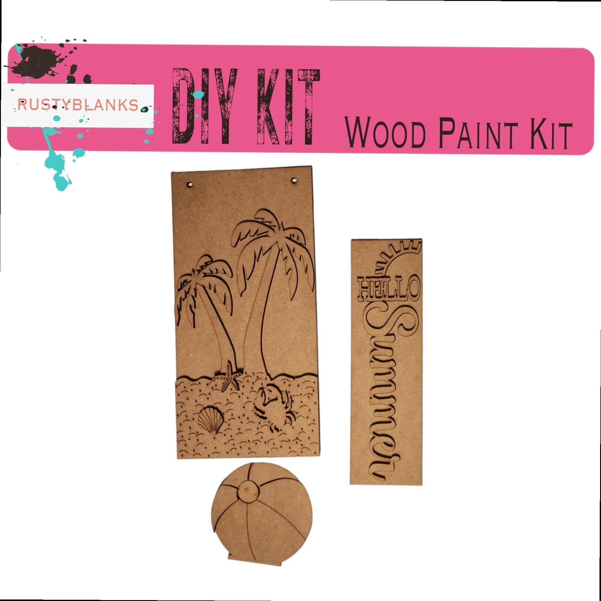 Hello Summer Insert for Mini Interchangeable Posts - RusticFarmhouseDecor
