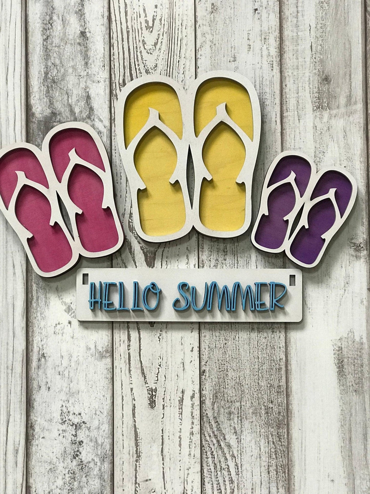 Hello Summer Wagon Insert Set - RusticFarmhouseDecor