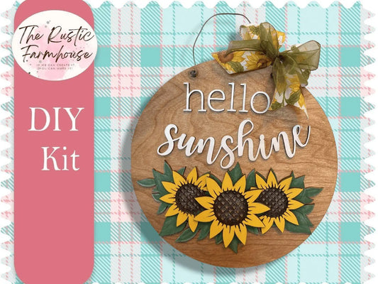 Hello Sunshine Door Hanger - RusticFarmhouseDecor