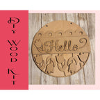 Hello Tulip Spring Door Hanger - RusticFarmhouseDecor