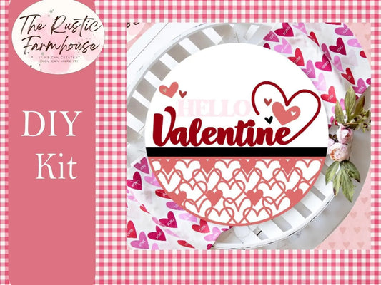 Hello Valentine Door Hanger DIY - RusticFarmhouseDecor