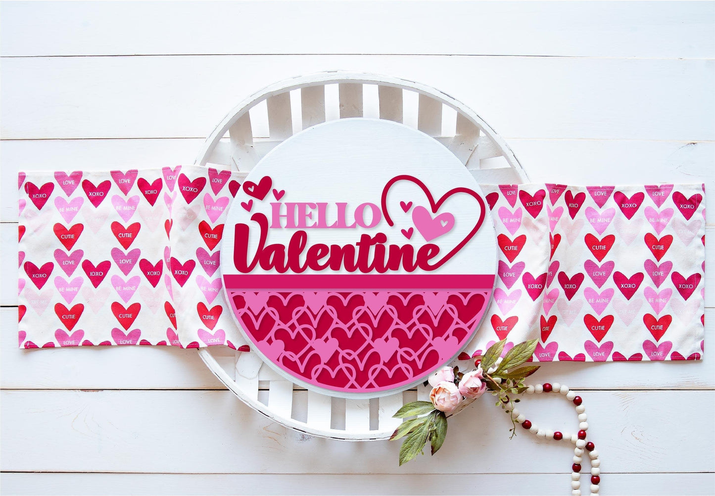 Hello Valentine Door Hanger DIY - RusticFarmhouseDecor