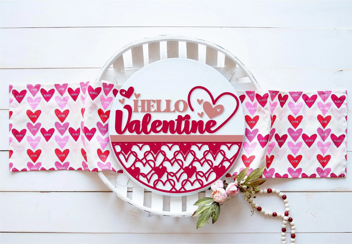 Hello Valentine Door Hanger DIY - RusticFarmhouseDecor