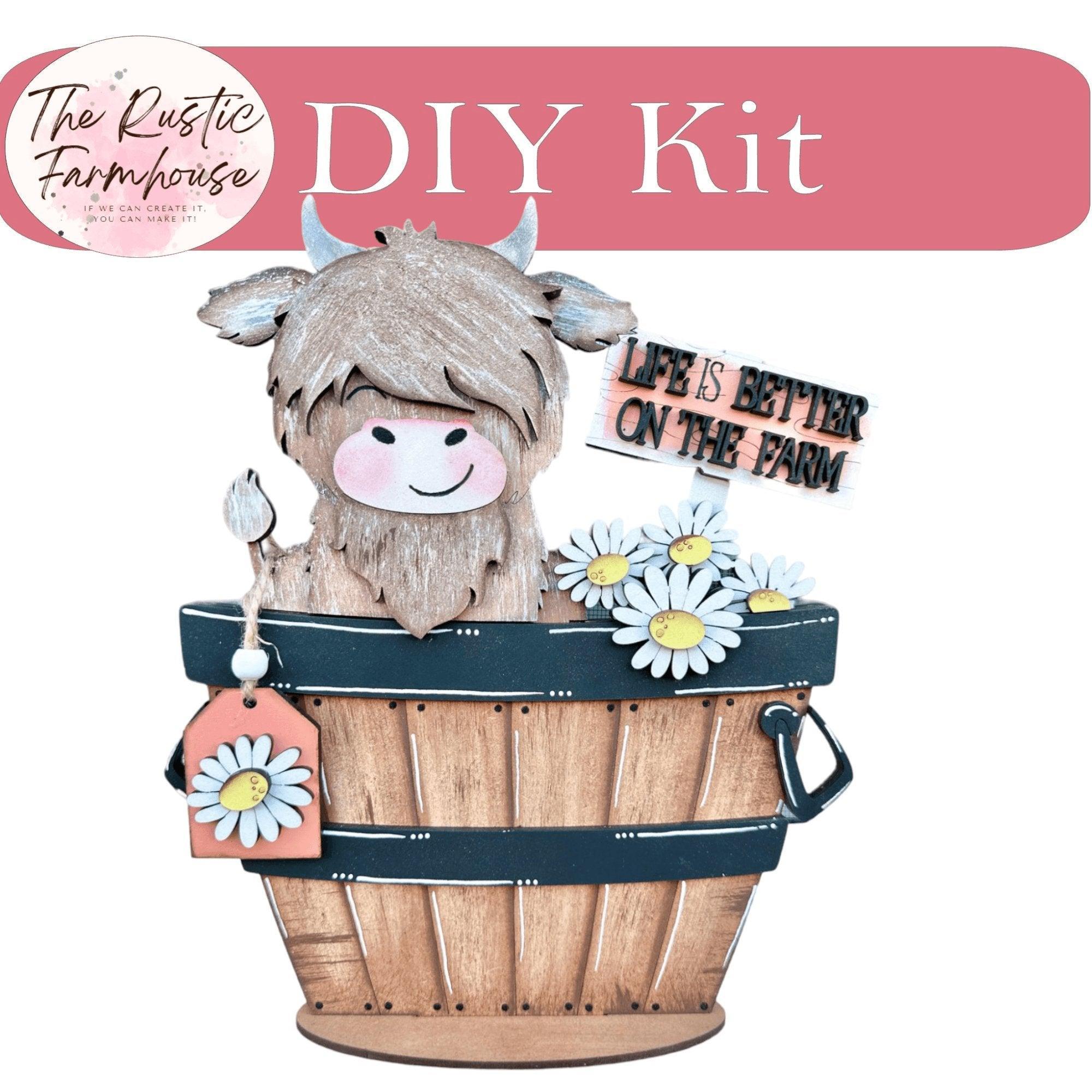 Highland Cow Insert for the Interchangeable Flower Basket ...