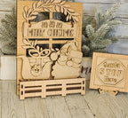 HoHoHo Interchangeable Inserts, HoHoHo DIY inserts, HoHoHo Insert for Window or House - RusticFarmhouseDecor