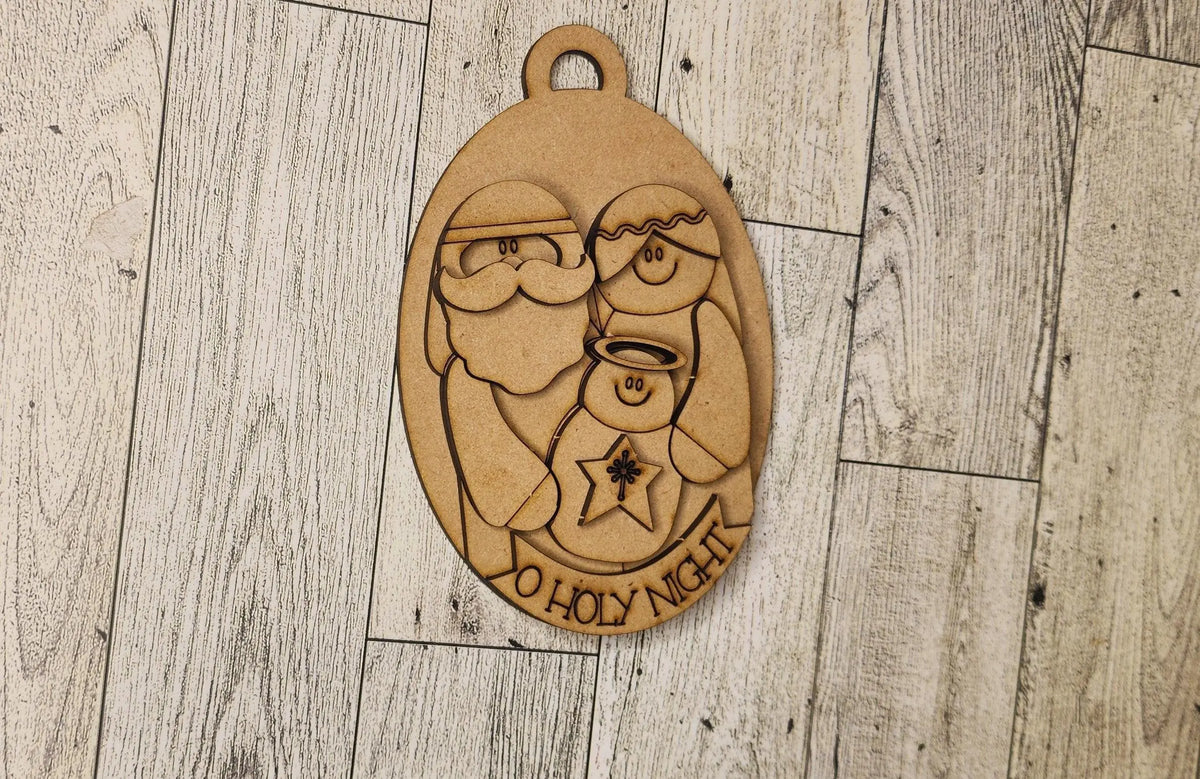 Holy Family Christmas Ornament, DIY Craft Kit - RusticFarmhouseDecor