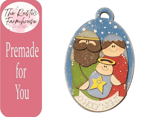 Holy Family Christmas Ornament - RusticFarmhouseDecor