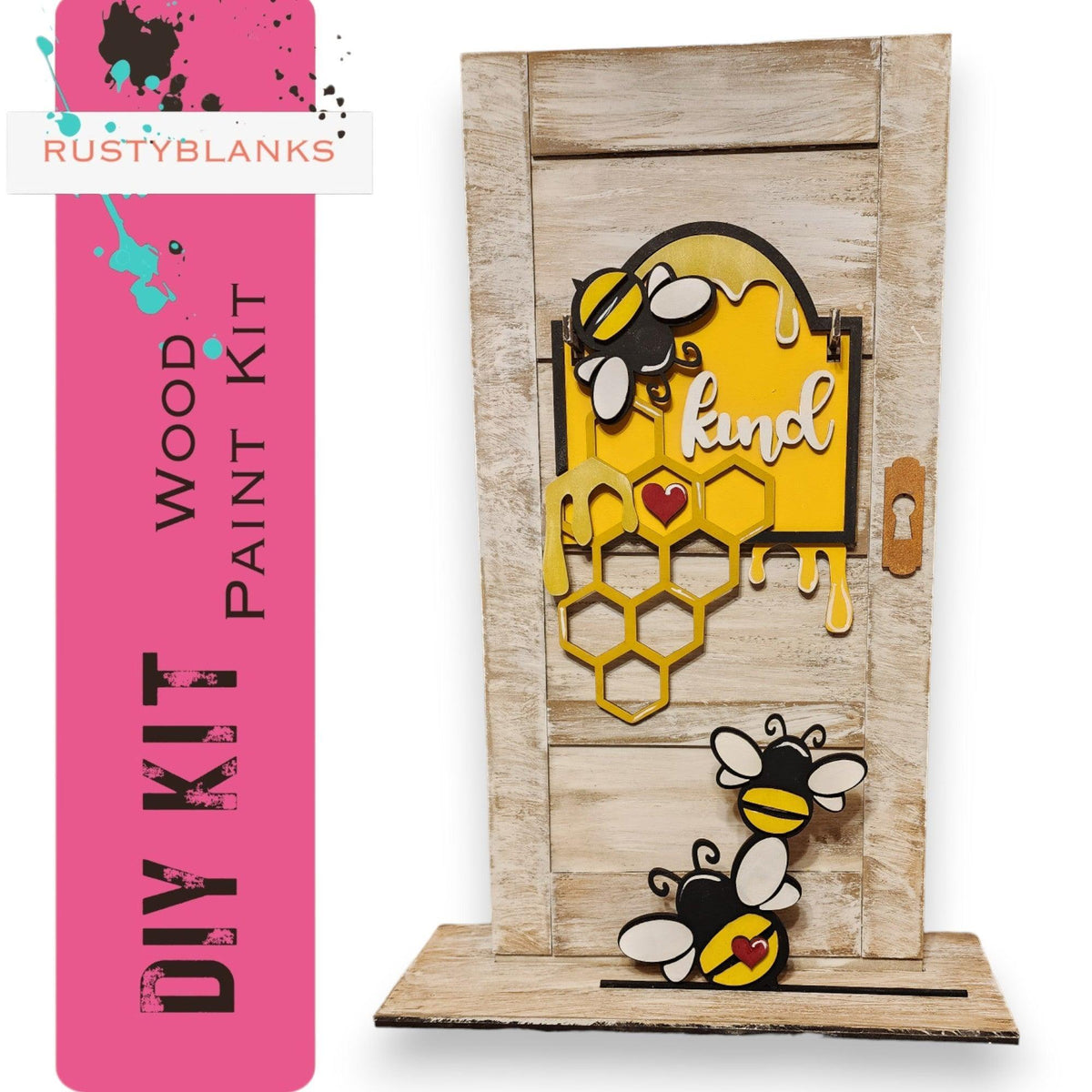 Honey Bee Add On Inserts for our Mini Interchangeable Post - RusticFarmhouseDecor