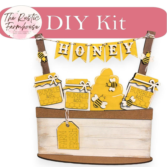 Honey for the Interchangeable Basket Decor , Wood Blank for Painting - Inserts for Basket - RusticFarmhouseDecor