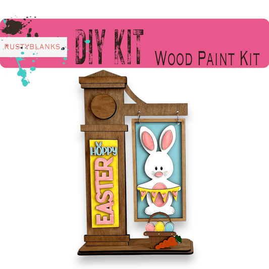 Hoppy Easter Insert for Mini Interchangeable Posts, Easter Day - RusticFarmhouseDecor