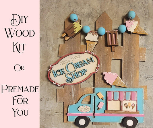 Ice Cream Shop Fence Attachment Set - RusticFarmhouseDecor