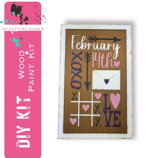 Valentine's Day Framed Sign Kit, Spring Sitter Sitter, Sweatheart Gift - RusticFarmhouseDecor