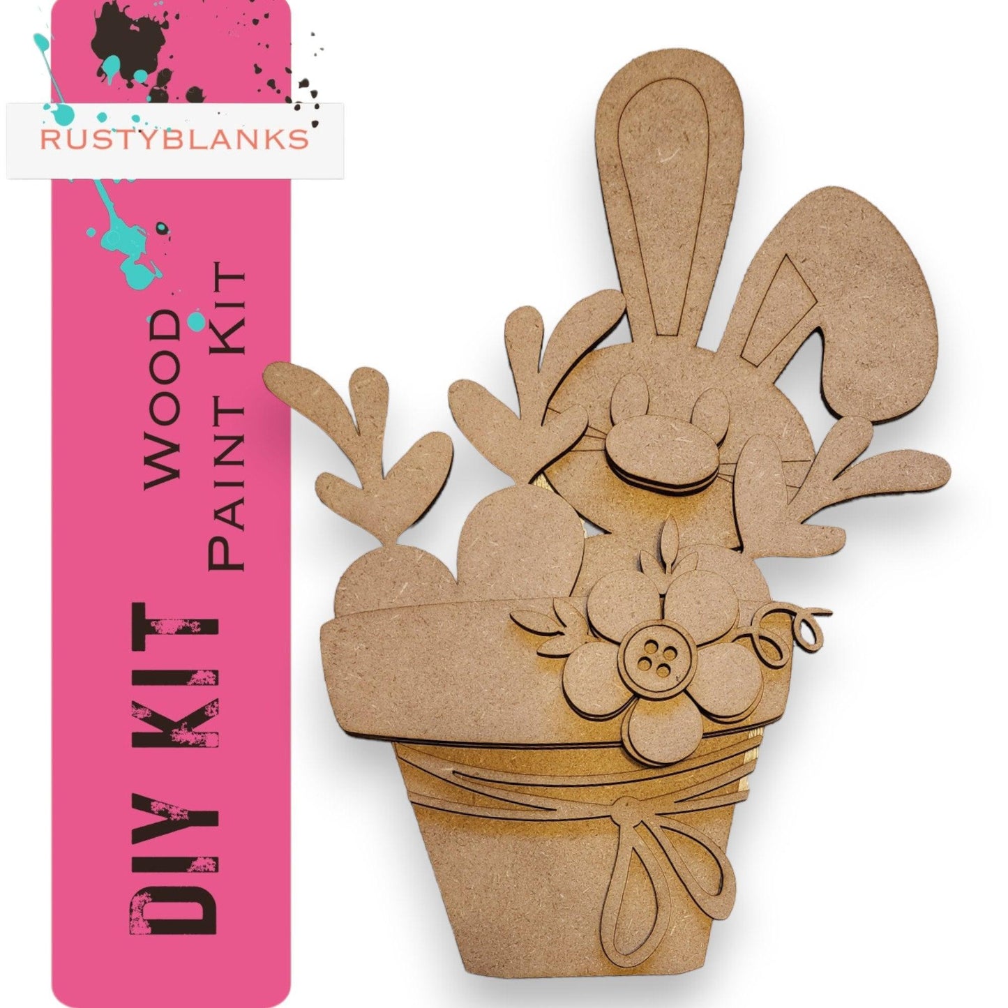 Spring Bunny DIY Shelf Sitter Craft - Great Gift for Mom - RusticFarmhouseDecor