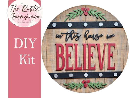 In this House we Believe Door Hanger - RusticFarmhouseDecor