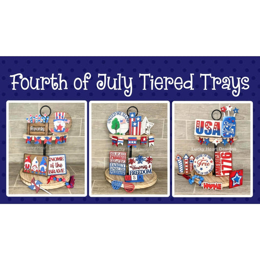 Independence Day Tiered Tray Sets - RusticFarmhouseDecor