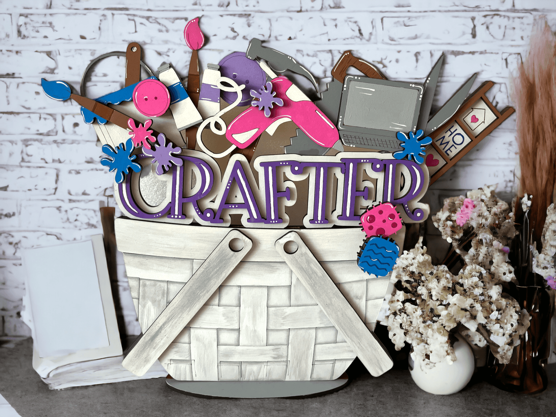 Interchangable Crafter insert for Flower Baskets, DIY Decor - RusticFarmhouseDecor