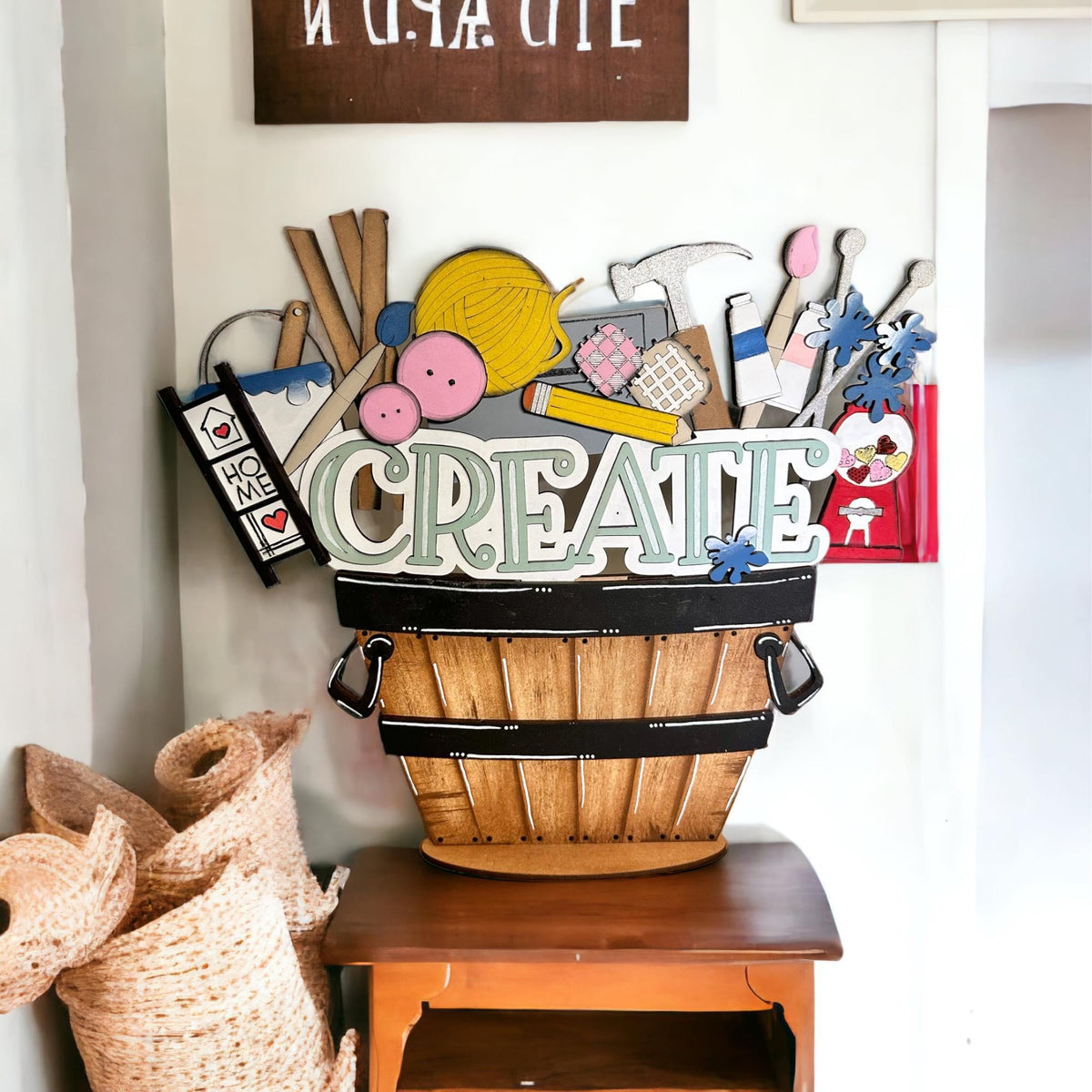 Interchangable Create insert for Flower Baskets, DIY Decor - RusticFarmhouseDecor