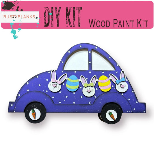 Interchangeable Car Add-On Kit - Easter Bunny Car- Customize Your Seasonal Decor! - RusticFarmhouseDecor