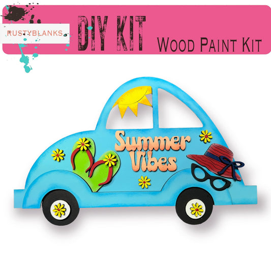 Interchangeable Car Add-On Kit - Summer Vibes Car- Customize Your Seasonal Decor! - RusticFarmhouseDecor