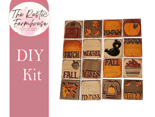 Interchangeable Fall Mini Tiles DIY Kit - RusticFarmhouseDecor