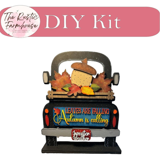 Interchangeable Farmhouse Autumn Leaves Truck Insert, Seasonal Truck, DIY Truck Kit, Interchangeable Farmhouse Truck DIY Kit - RusticFarmhouseDecor