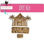 Interchangeable Farmhouse Behold the Savior is Born Insert, DIY Truck Kit, Interchangeable Farmhouse Truck DIY Kit, Breadboard Insert - RusticFarmhouseDecor