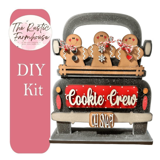 Interchangeable Farmhouse Cookie Crew Insert, Seasonal Truck, DIY Truck Kit, Interchangeable Farmhouse Truck DIY Kit, Truck Insert - RusticFarmhouseDecor