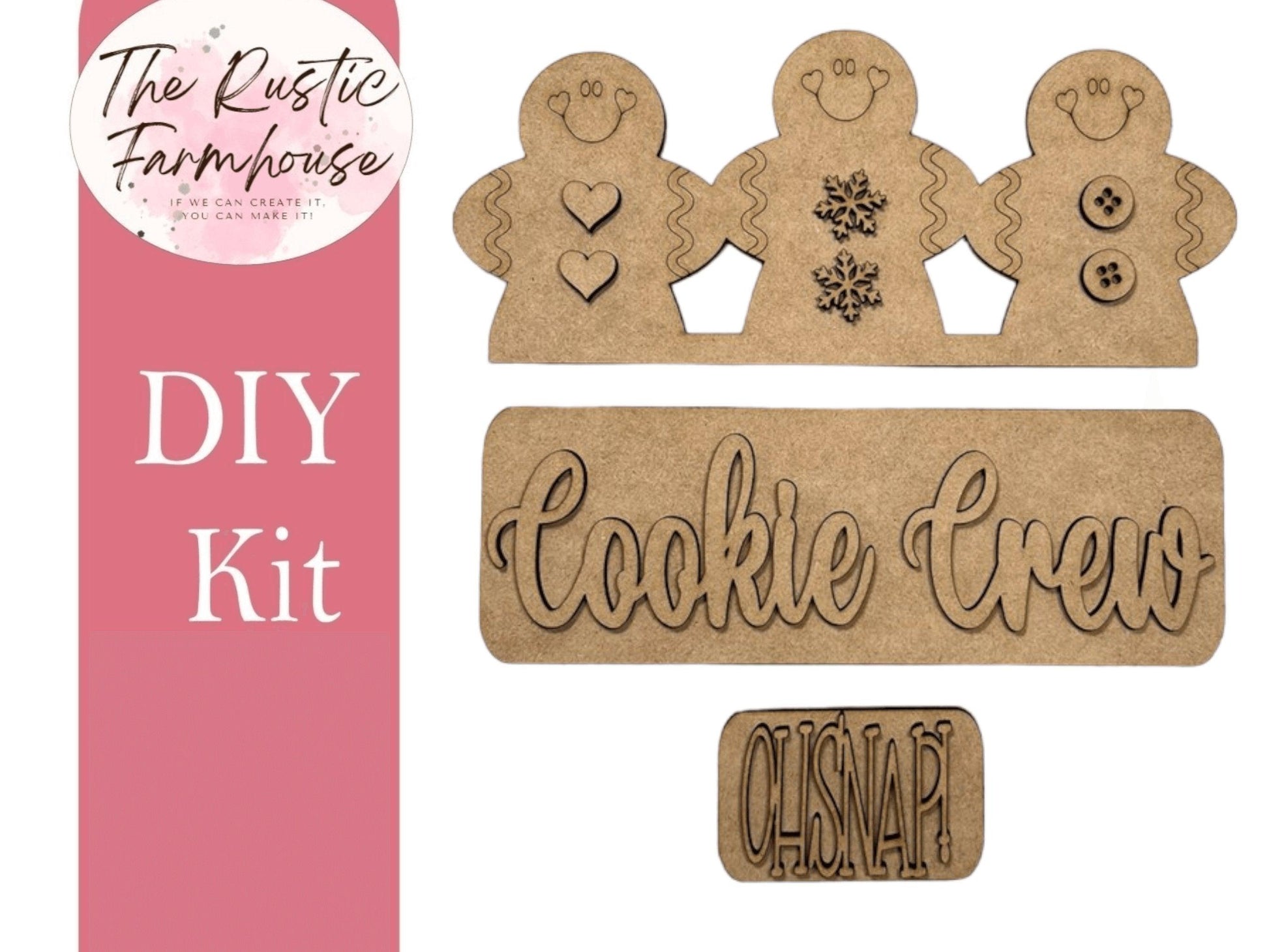 Interchangeable Farmhouse Cookie Crew Insert, Seasonal Truck, DIY Truck Kit, Interchangeable Farmhouse Truck DIY Kit, Truck Insert - RusticFarmhouseDecor