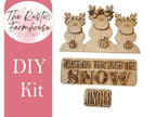 Interchangeable Farmhouse Dashing thru the Snow Insert, Seasonal Truck, DIY Truck Kit, Interchangeable Farmhouse Truck DIY Kit, Breadboard Insert - RusticFarmhouseDecor