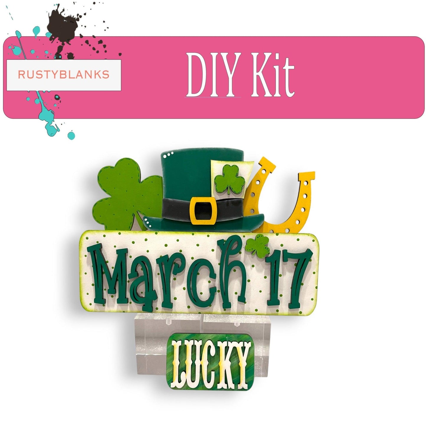 Interchangeable Farmhouse St. Patrick's Day Insert, Seasonal Truck, DIY Truck Kit, Interchangeable Farmhouse Truck DIY Kit, Truck Insert - RusticFarmhouseDecor