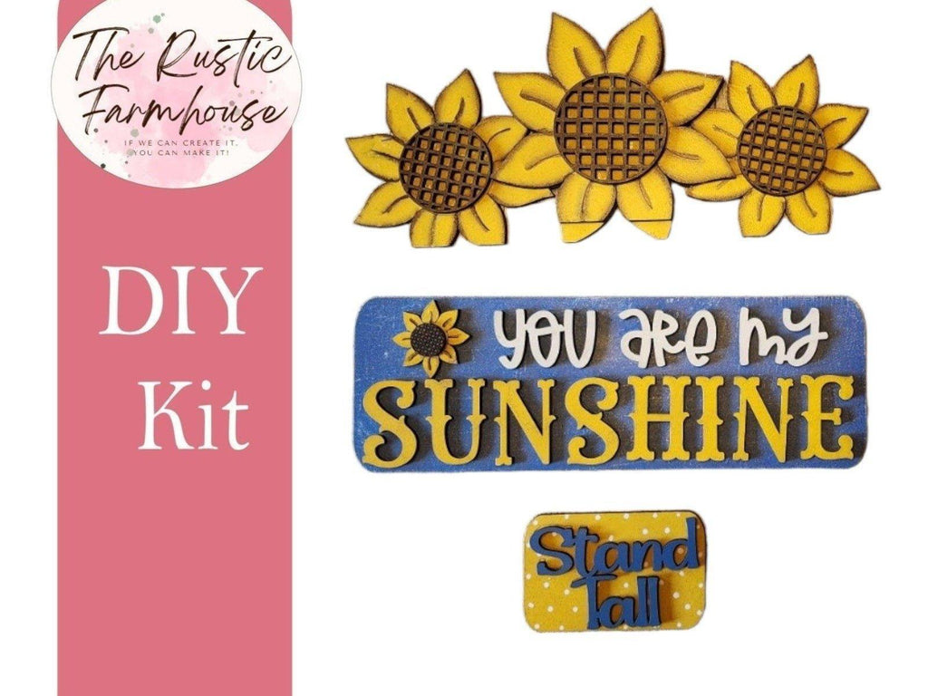 Interchangeable Farmhouse Sunflower Sunshine Insert, Seasonal Truck, DIY Truck Kit, Interchangeable Farmhouse Truck DIY Kit - RusticFarmhouseDecor