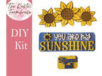 Interchangeable Farmhouse Sunflower Sunshine Insert, Seasonal Truck, DIY Truck Kit, Interchangeable Farmhouse Truck DIY Kit - RusticFarmhouseDecor