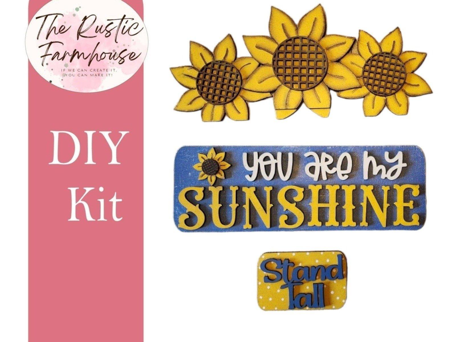 Interchangeable Farmhouse Sunflower Sunshine Insert, Seasonal Truck, DIY Truck Kit, Interchangeable Farmhouse Truck DIY Kit - RusticFarmhouseDecor