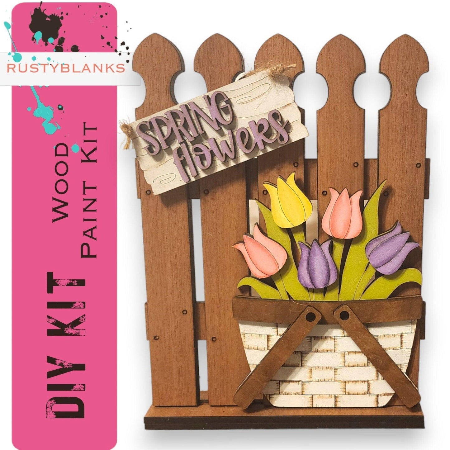 Interchangeable Fence and Flower Basket Inserts, Montly Interchangeable Inserts - RusticFarmhouseDecor