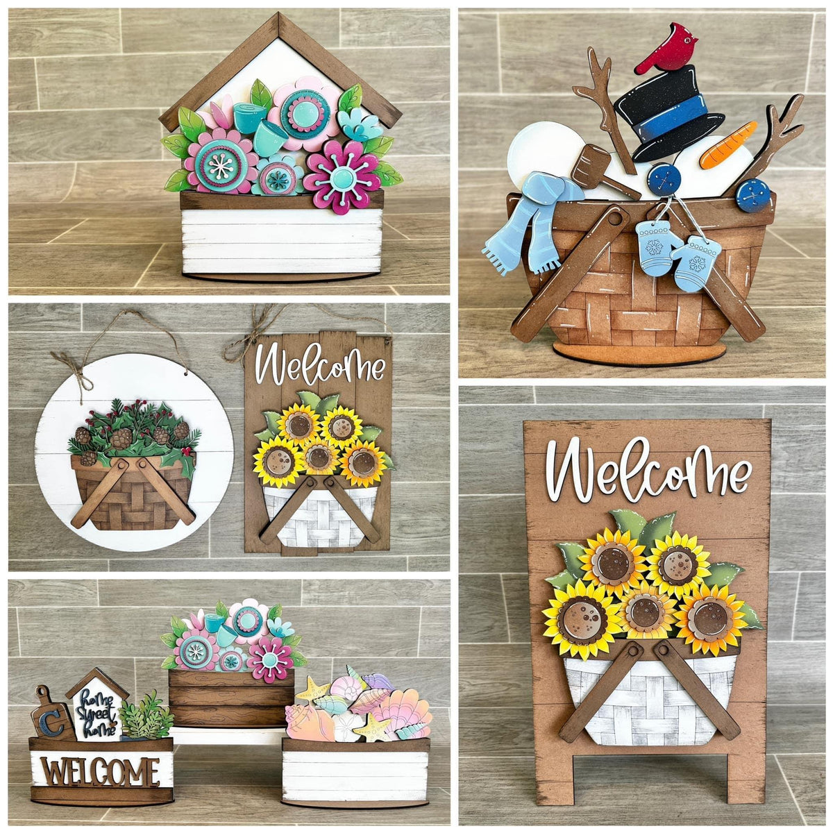Interchangeable Flower Basket - RusticFarmhouseDecor