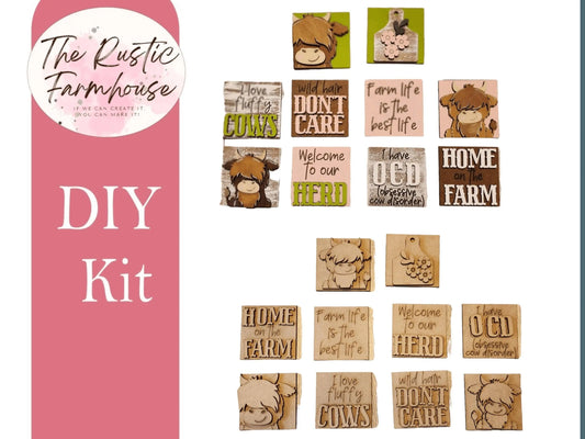 Interchangeable Highland Mini Tiles - RusticFarmhouseDecor